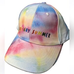 Rainbow Embroidered Tie-dye Hot Gay Summer Ball Cap with adjustable synch back